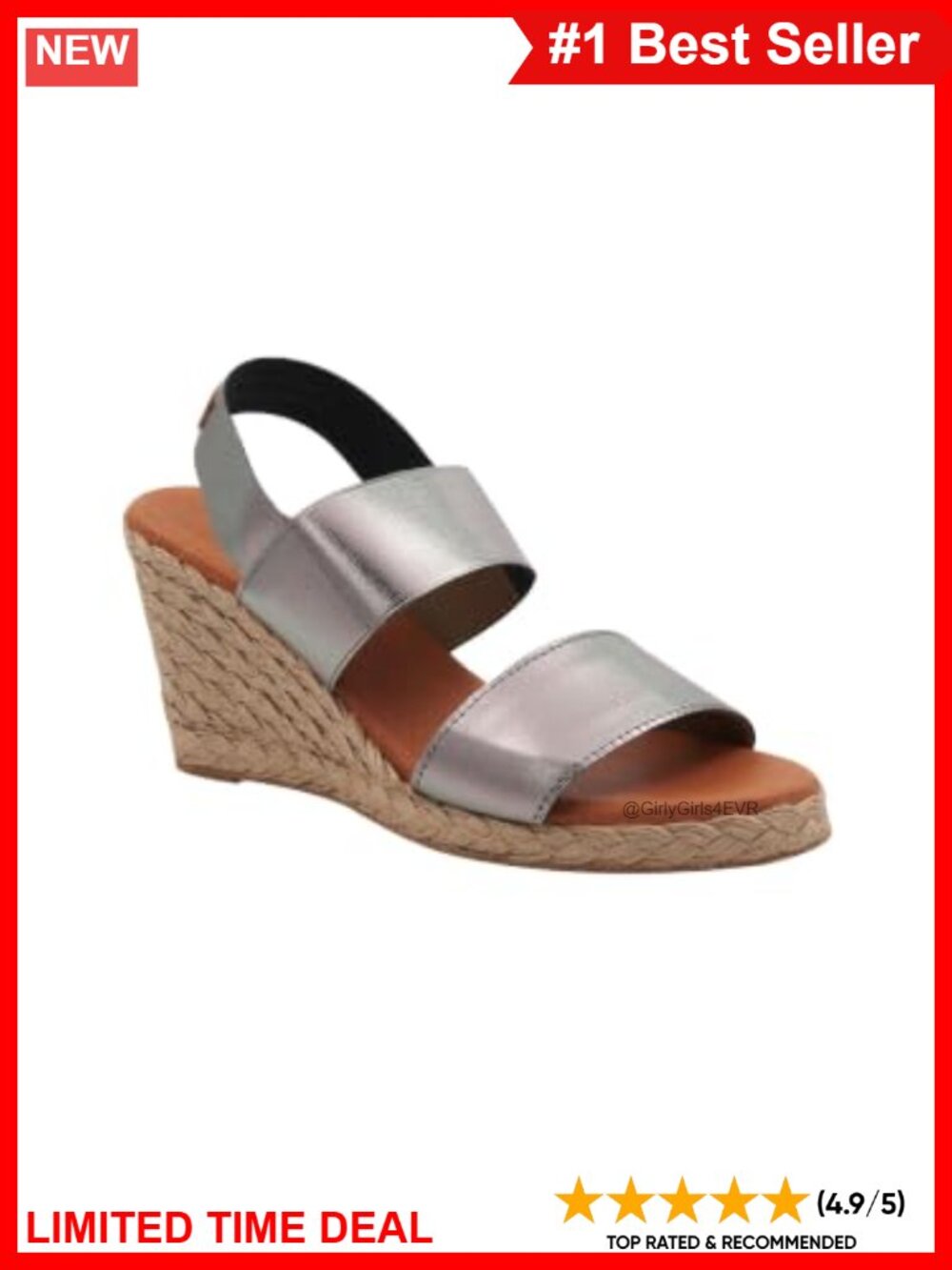 Espadrille Mid Wedge Sandal Multi-Strap Leather Slingback